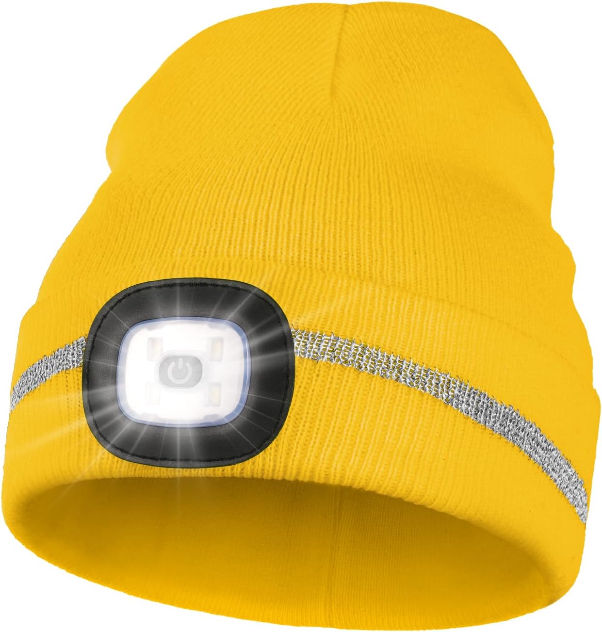 High-Visibility LED Beanie – Safety Winter Hat for Men & Dad