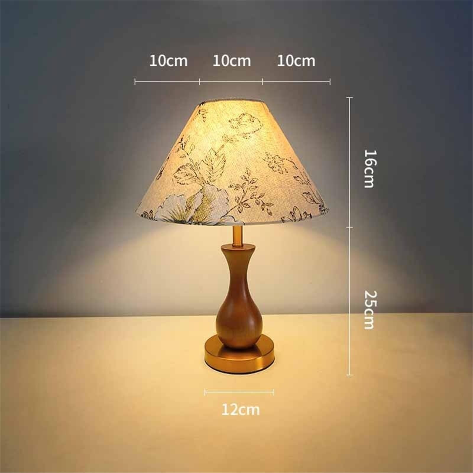 Lampa biurkowa Lampa stołowa dekoracyjna w stylu retro z motywem piwonii, sypialnia, lampka nocna, salon, gabinet