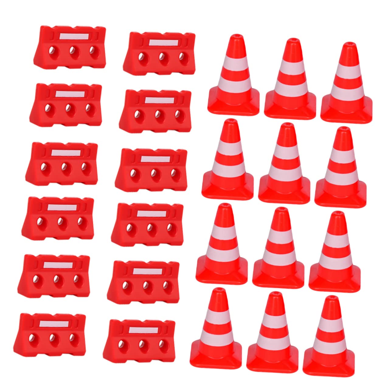 Abaodam Set of 36pcs Traffic Cones for Kids Roadblocks Toys Mini Road Cone Toy