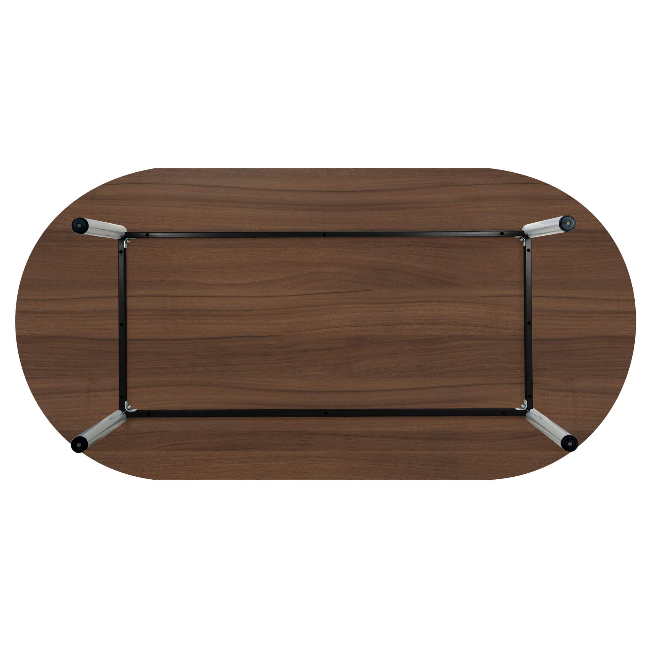 Weber Büro Optima - Tavolo da riunione professionale, ovale, 200 x 100 cm, 4-6 persone