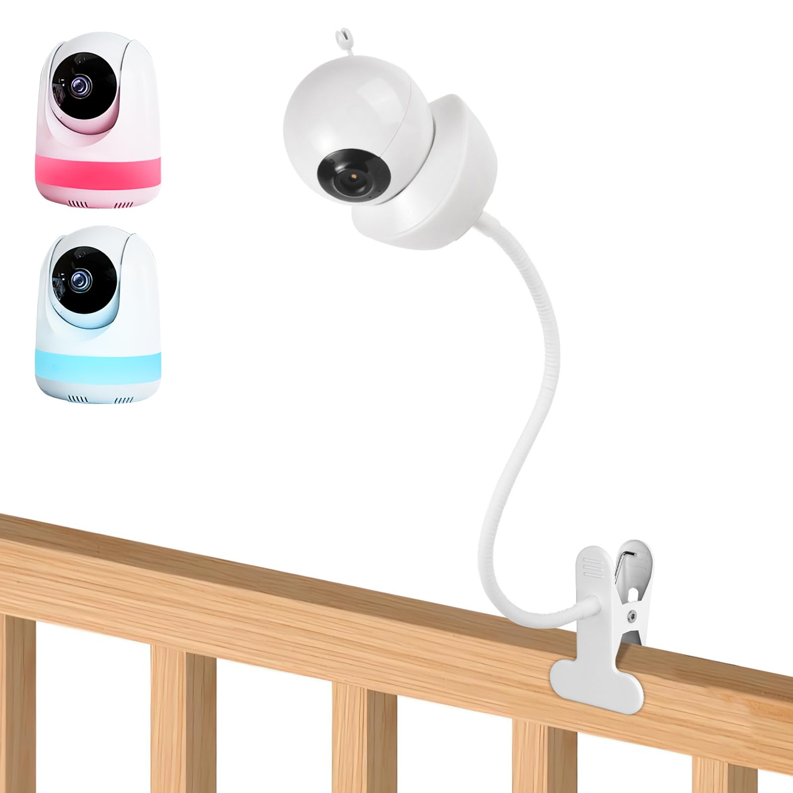 Flexible Baby Monitor Mount for Babysense V43/HDS2/V24R/VBM55TX/ Max View Video Baby Monitor, Gooseneck Baby Monitor Stand with Perfect View Angle and Easy Installation, Attach to Wherever You Want