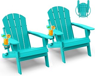 GREENVINES Folding-Adirondack-Chairs-Set-of-2 | HDPE Plastic | Fire Pit ...
