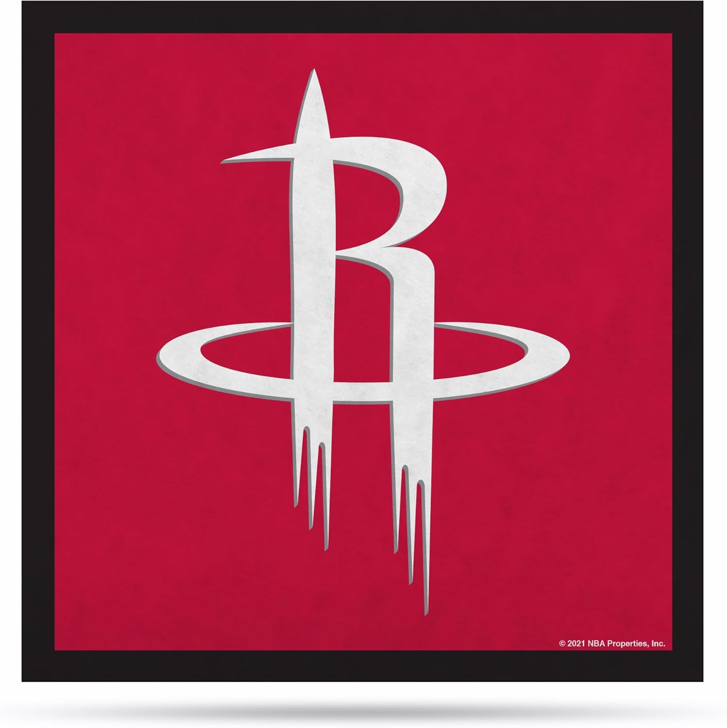 Rico Industries NBA Basketball Houston Rockets Standard 35" x 35" Felt Banner for Man Cave, Game Room, Office & Bedroom - Long-Lasting Wall Decorations - Made in The USA