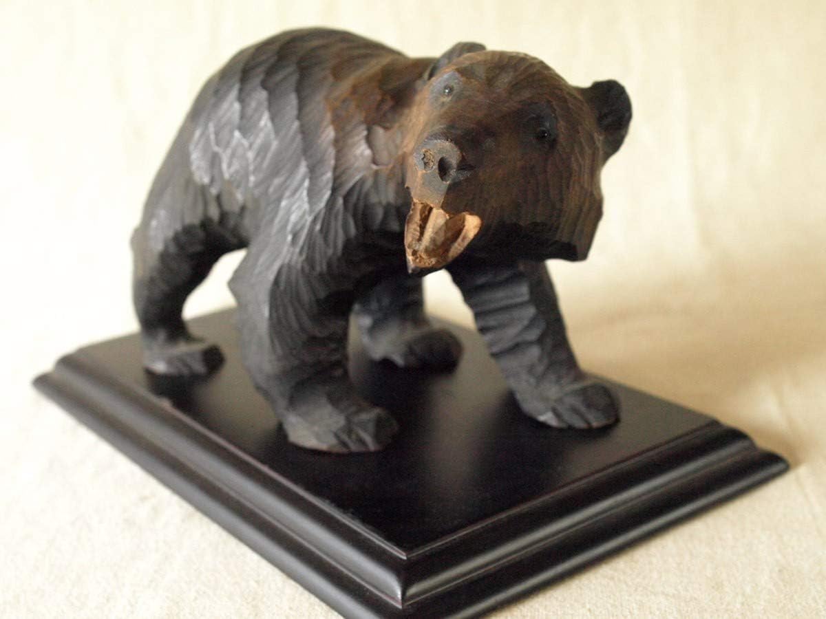 熊【八雲】木彫り ガラス目 時代作品 彫刻 アイヌ レトロ 八雲 ガラス目 木彫り熊19cm 北海道彫刻家 アイヌ 工芸 日本