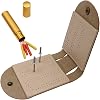 LIFKOME Travel Cribbage Board Game Sets with 4 Metal Pegs 1 Mini Foldable Leather Cribbage Board for Family Game Nights Travel