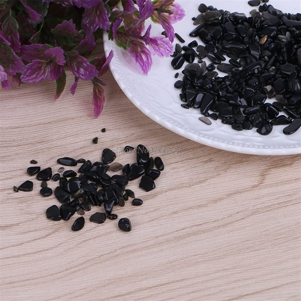Natural Magic 50g Natural turmalina Negra Cristal s Grava Pulida decoración de Plantas de Acuario decoración de la habitación