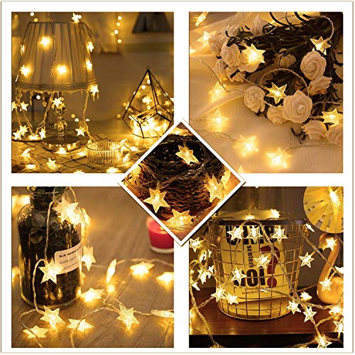Star String Lights 100 Led 33 Ft Plug In Fairy Bedroom Twinkle Lights Waterproof Extendable For Indoor Outdoor Wedding Party Christmas Tree New Year, Garden Decoration Warm White #TOP3