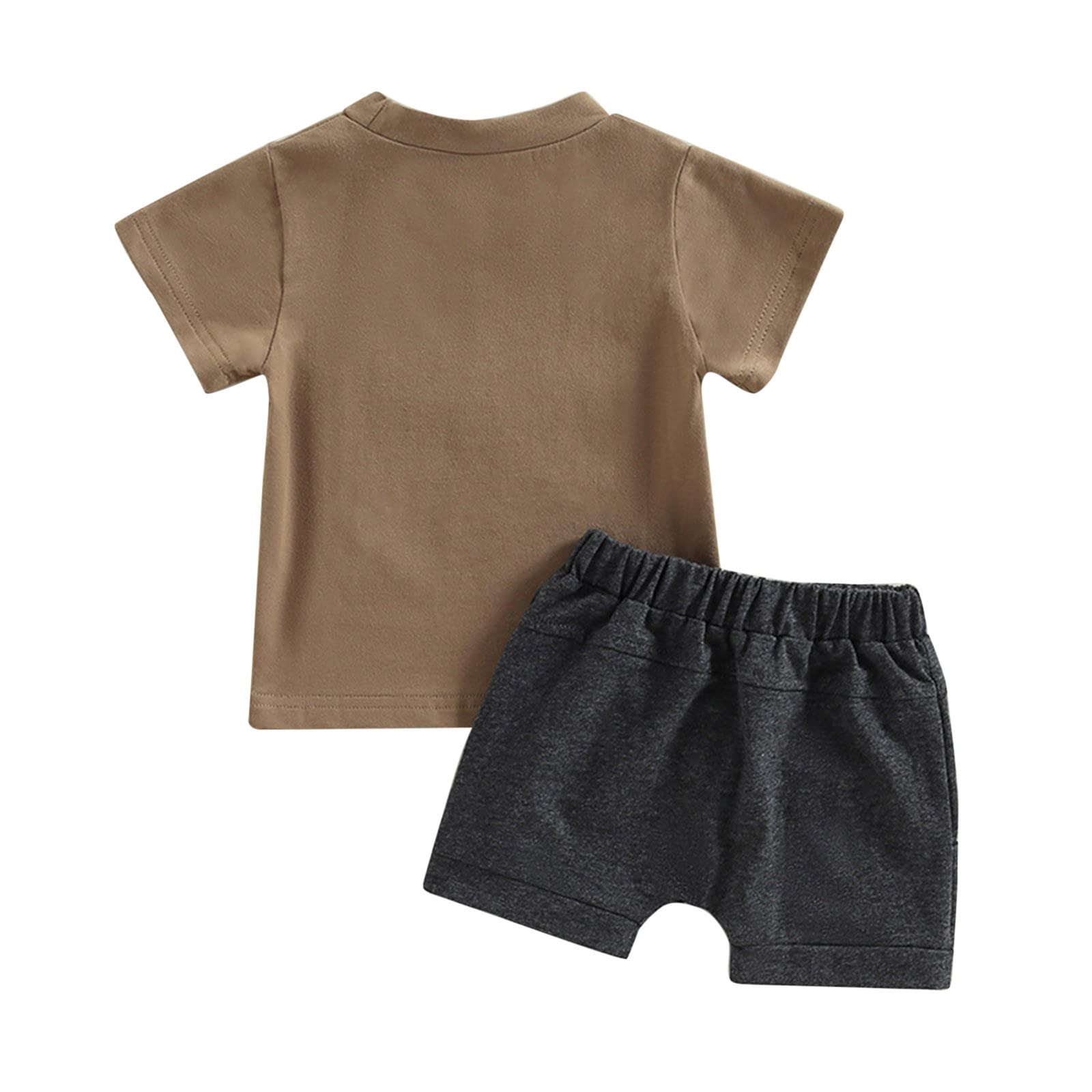 SOLOYEE 2 Pezzi Bimbo Neonato Completini 4-5 Anni Lettera Stampa Pullover con Cappuccio Top +Pantaloni Jeans Strappati, Verde Militare
