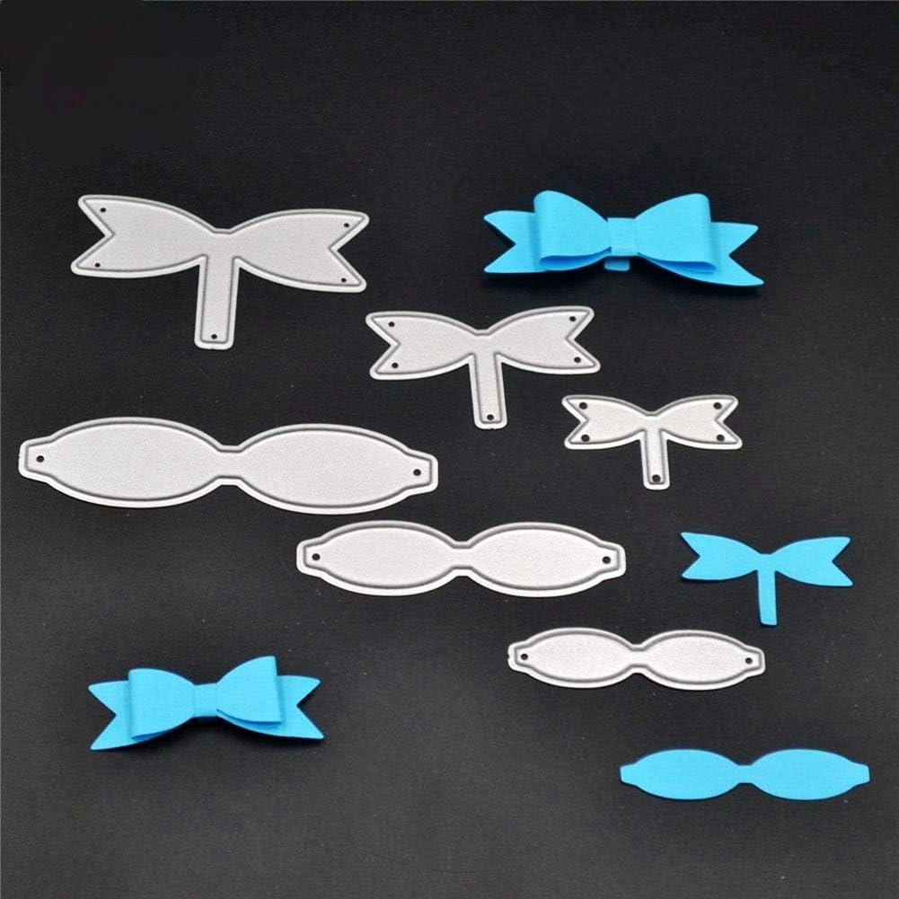Briartw 3Pcs Dies Cut Bowknot Bows Tie Cutting Die for Cards Making Metal Embossing Stencils for DIY Craft Scrapbooking Photo Album Gift
