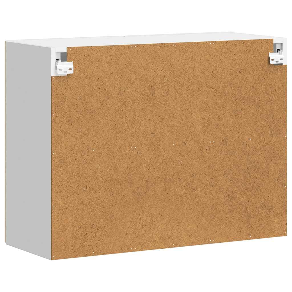 vidaXL Küchen-Hängeschrank mit Glastür Porto Sonoma-Eiche, Wandschrank Küche, Wandschrank, Oberschrank, Küchenschrank, Hängeschrank, Oberschrank Küche