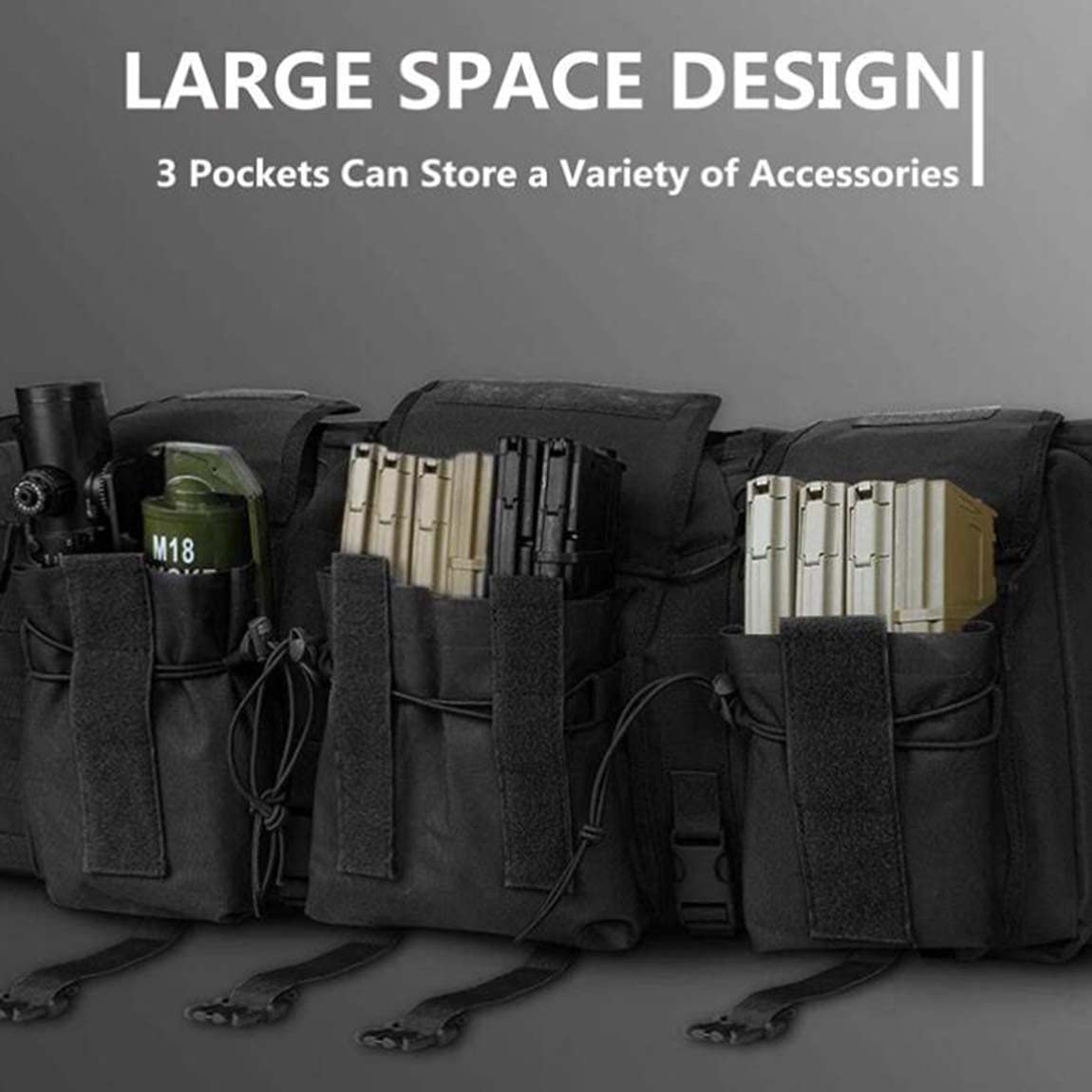 Rifle Case Tactical Gun Bag, Bolsa de Pesca Mochila Pistola Escopeta Airsoft Case Almacenamiento con correa para el hombro, para cazar, pescar, disparar deportes