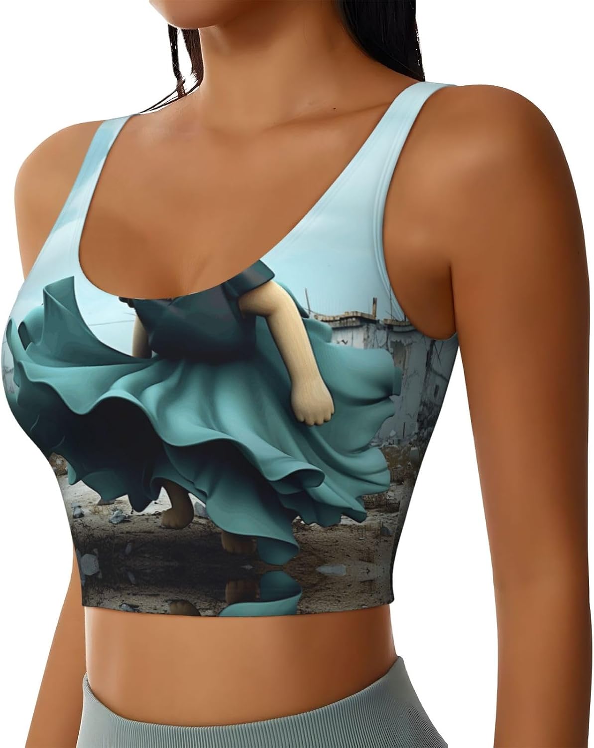 A Pomeranian Wearing a Gorgeous Dress Women's Sports Bras - High Support Workout Tops for Women, Bralettes with Support