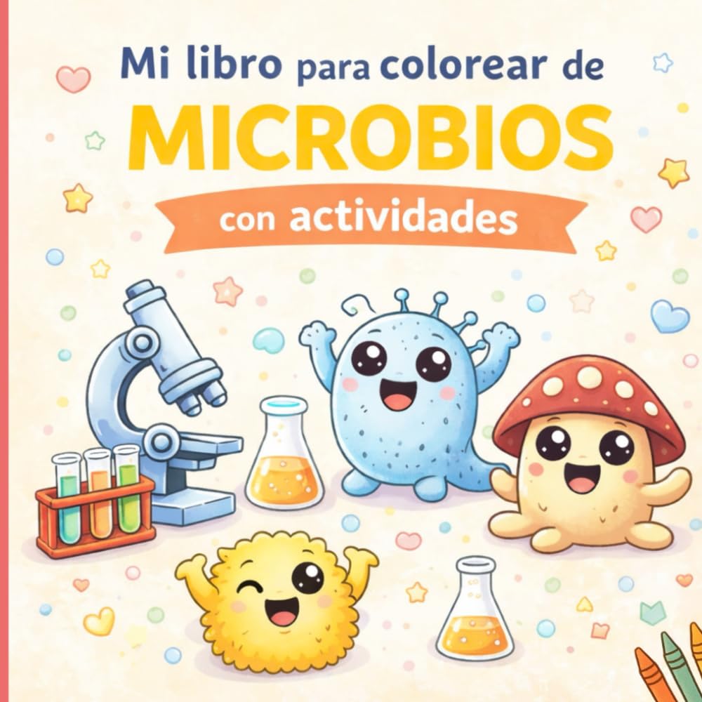 Mi libro para colorear de microbios con actividades