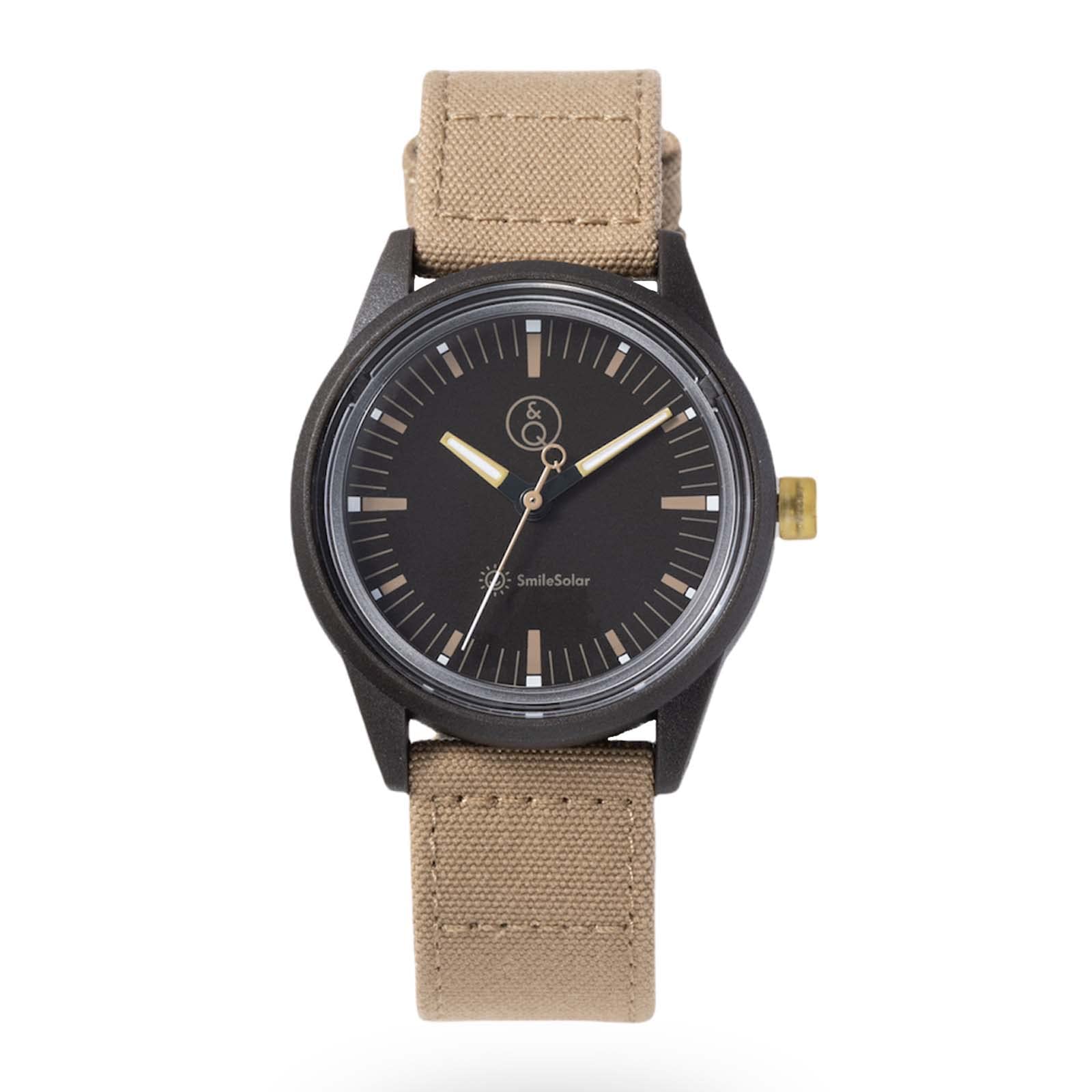 Citizen Q&Q SmileSolar R00A Solar Analog Watch 10ATM Beige Japan