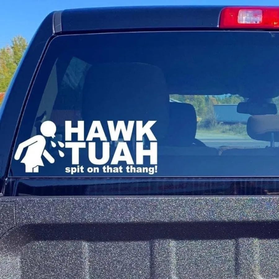 Autocollant Pare-Chocs Drôle - Hawk Tuah Spit On That Thang - SODIAL - NEUF