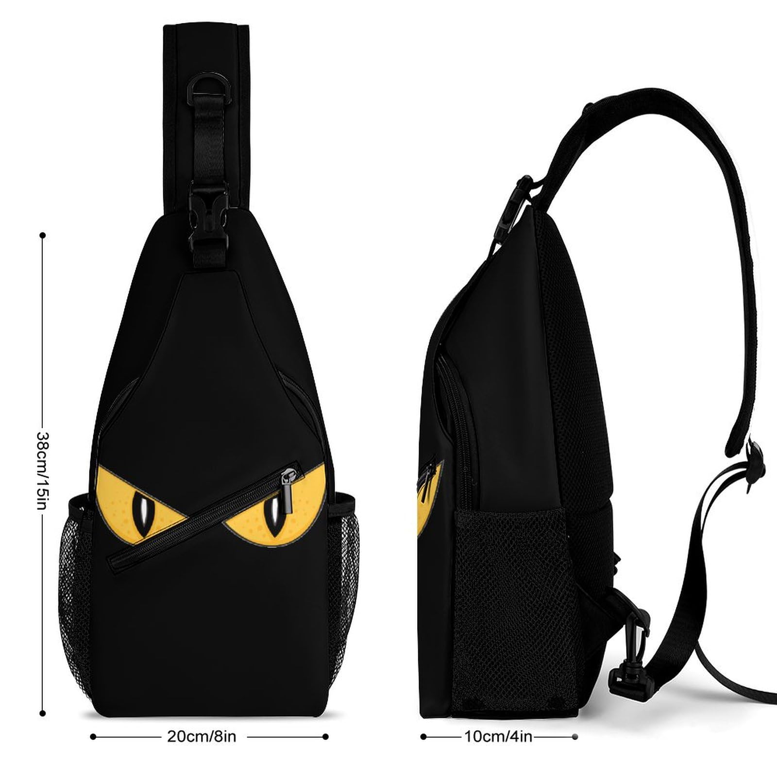 Wild Spooky Monster Eyes Fashion Sling Bag Shoulder Chest Crossbody Bags for Women Men Backpack Daypack Travel Hiking