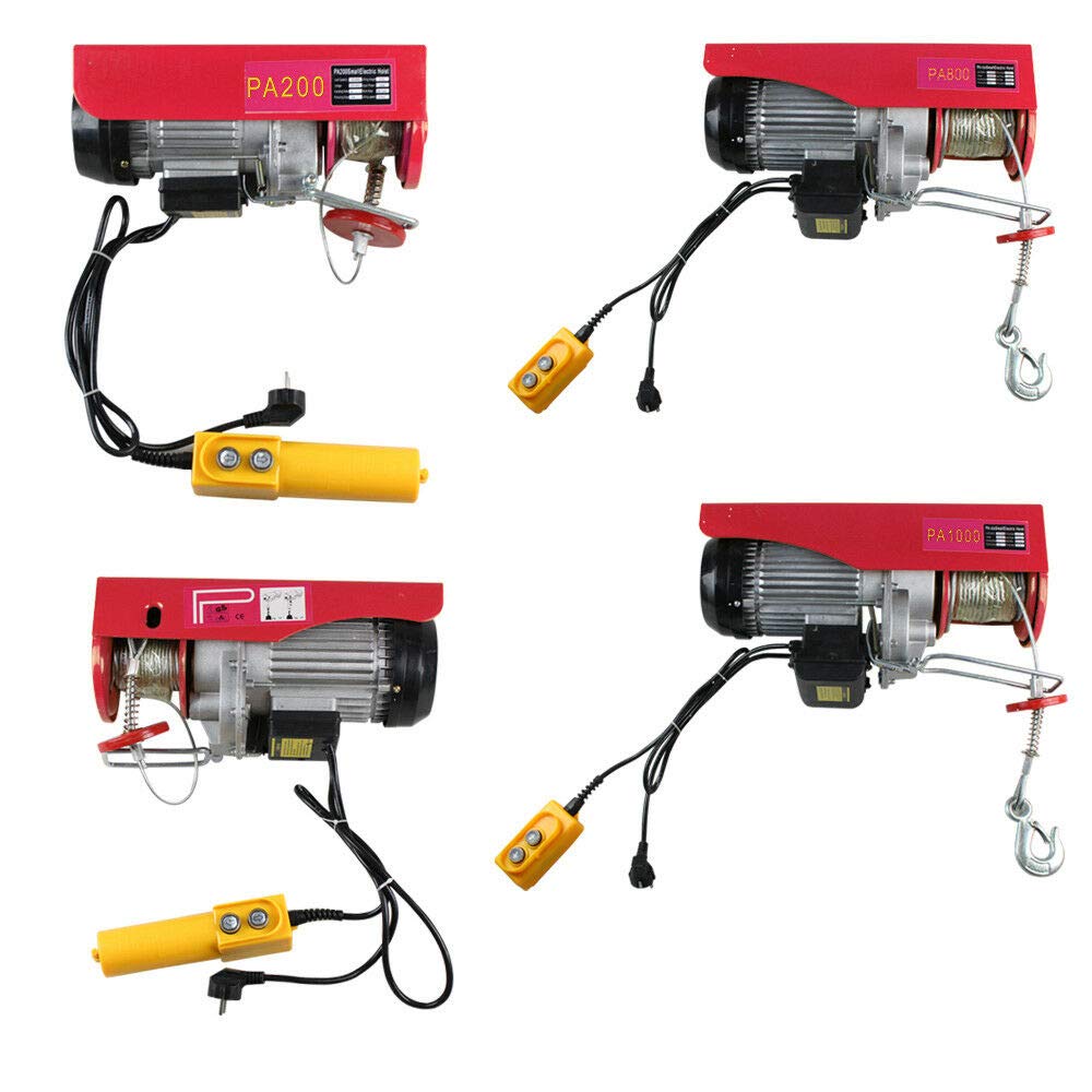 Elektrische Seilwinde 200-1000Kg Flaschenzug Kran Seilzug Motorwinde Hub Winde Seilhebezug Kettenzug (800kg)