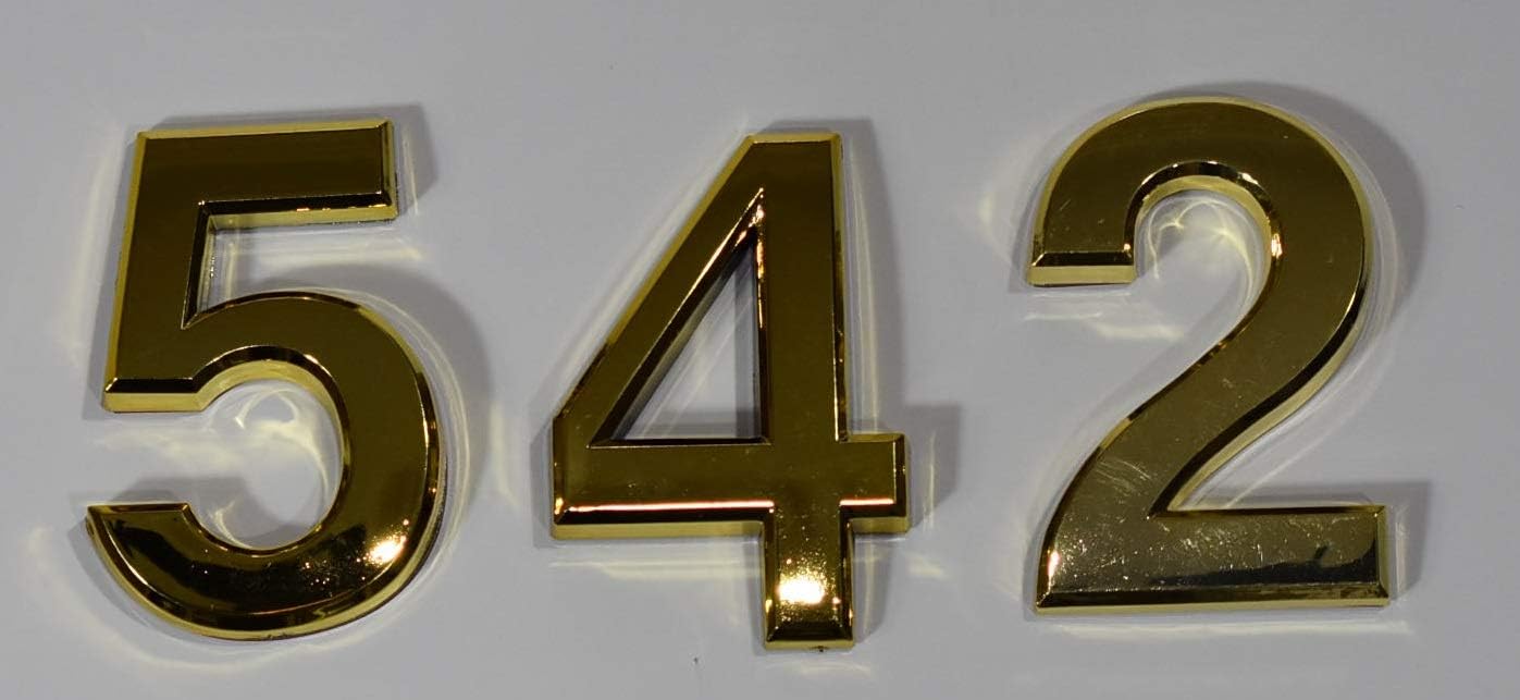 1 PCS - Apartment Number Sign/Mailbox Number sign, Door number sign. Letter G gold (GOLD, 3D, Size 2.75 x 1.75, comes with double sided tape)- The maple line