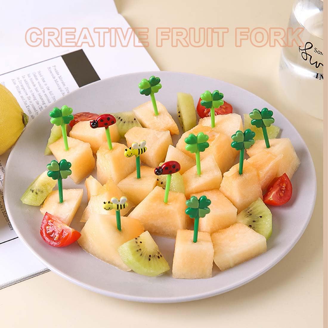 16 Forchette Mini Divertenti Per Bento - Girasole, Coccinella & Frutta | Ideali Per Bambini, Festa O Spuntini - Foto 3