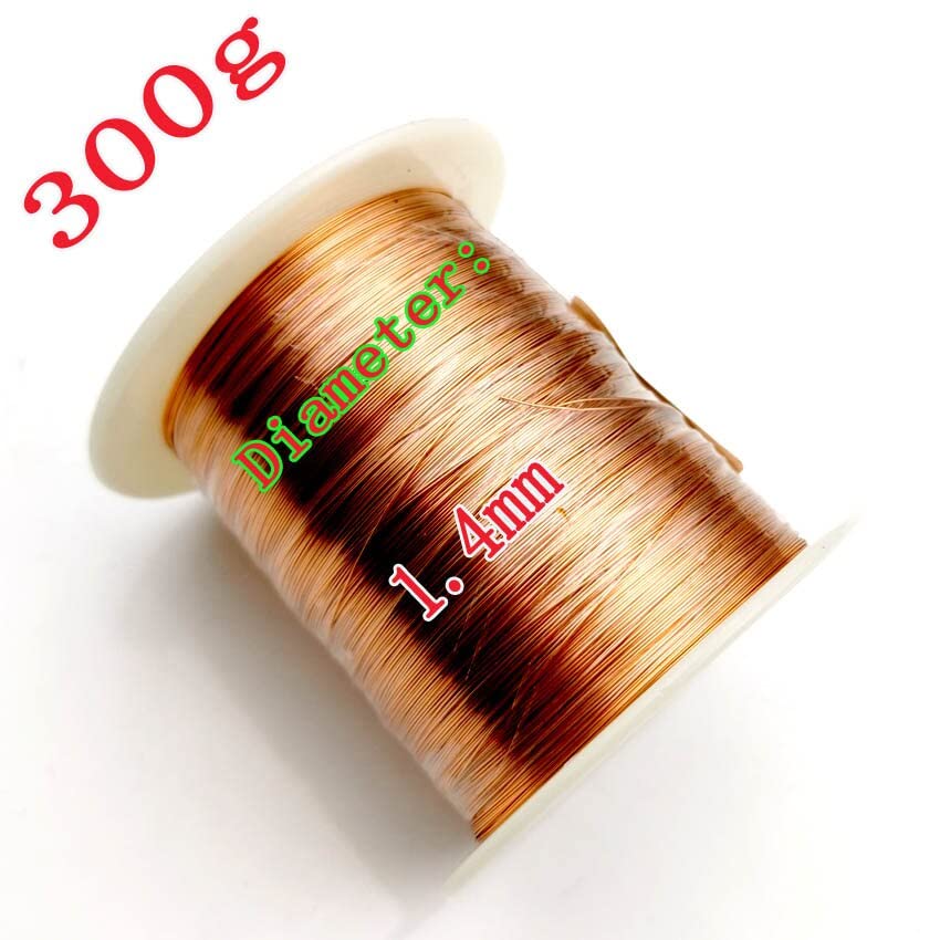 300g Red Magnetic Wire 0.2mm QA Enameled Copper Wire Magnetic Coil Winding for Electric Machine DIY Electromagnet Making (Color : 1.4mm, Size : Red)
