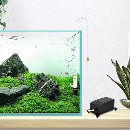 Miniatura 2 de HIERYAN Super Mini filtro de esponja individual para acuario con bomba de oxígeno, bomba de aire ultra silenciosa de filtración 3 en 1, filtro de