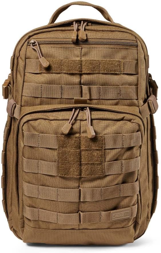 5.11 Tactical Backpack, RUSH 12 2.0 Military Survival Molle Backpack with Laptop Compartment, 24L, Style 56561ABR/56562ABR