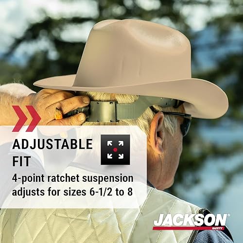 Miniatura 4 de JACKSON SAFETY Western Outlaw Cowboy Hardhat, marrón