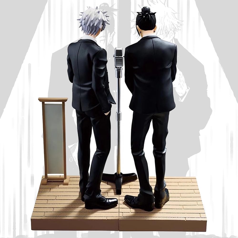 Lot De 2 Figurines JJK – Gojo Satoru Et Geto Suguru – En PVC, 14 Cm, Parfait Pour Collectionner Ou Décorer