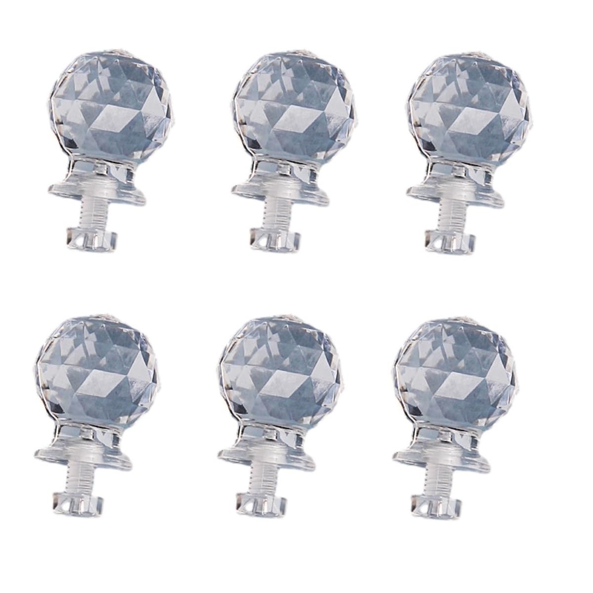 Poignées de tiroir acrylique robuste boutons boules effet cristal chic