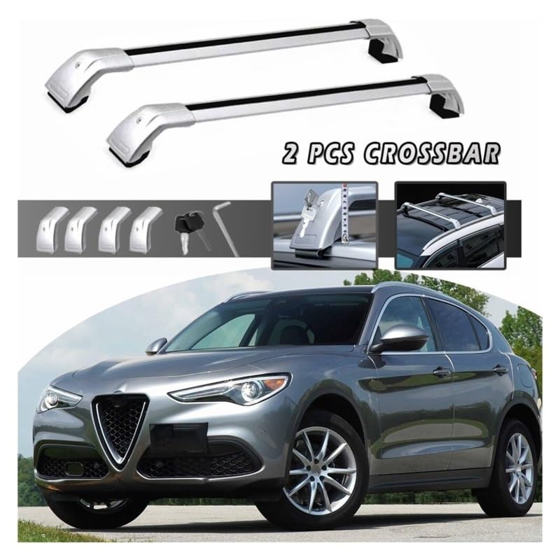Barras de techo Alfa Romeo Stelvio antirrobo evitan ruidos y pérdidas de carga 2
