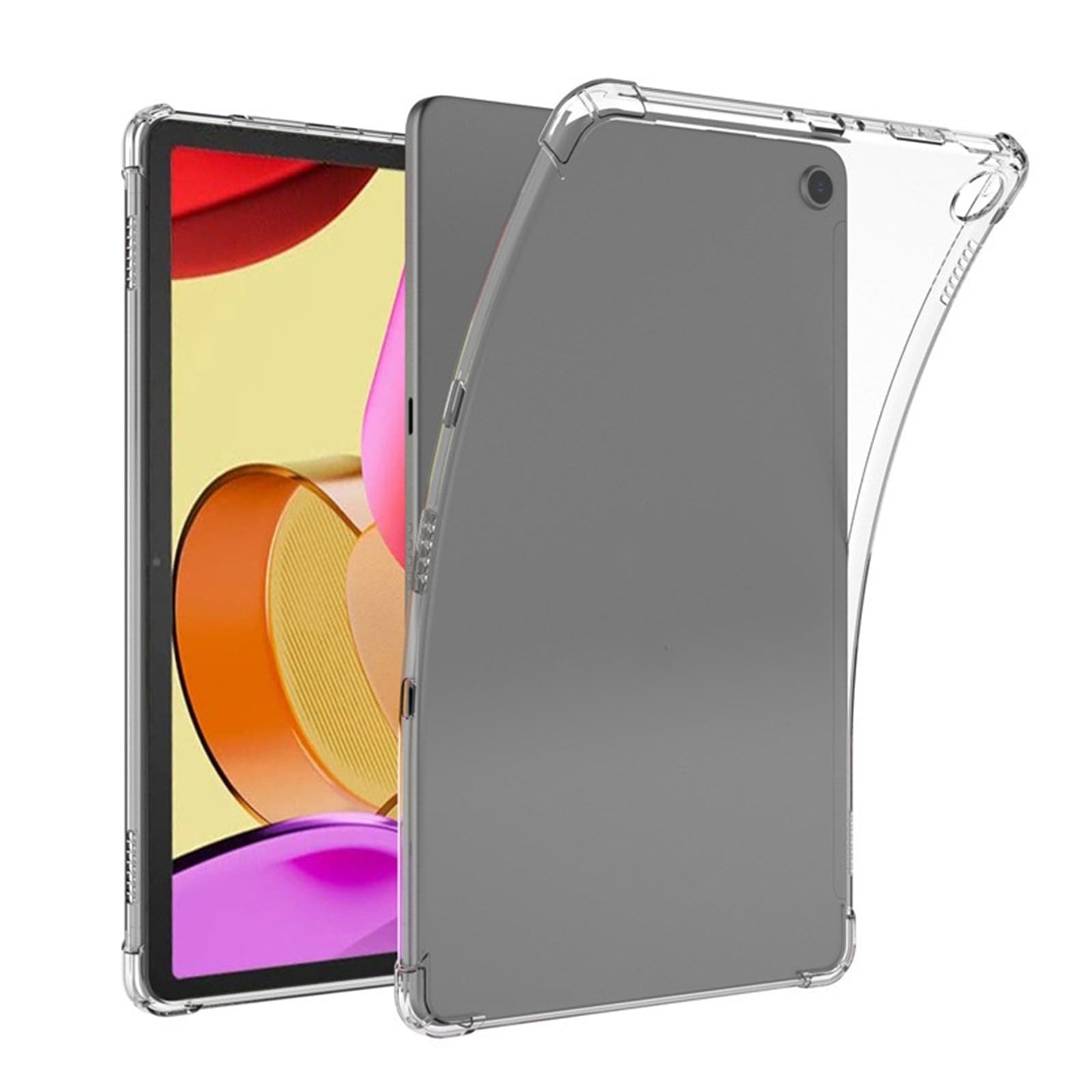 Case Compatible with Amazon Fire Max 11 Tablet (13th Generation, 2023) 11 Inch Transparent Shockproof Soft Silicone Scratch-Resistant Flex TPU Bumper Tablet Case Transparent Protective Case (Clear)