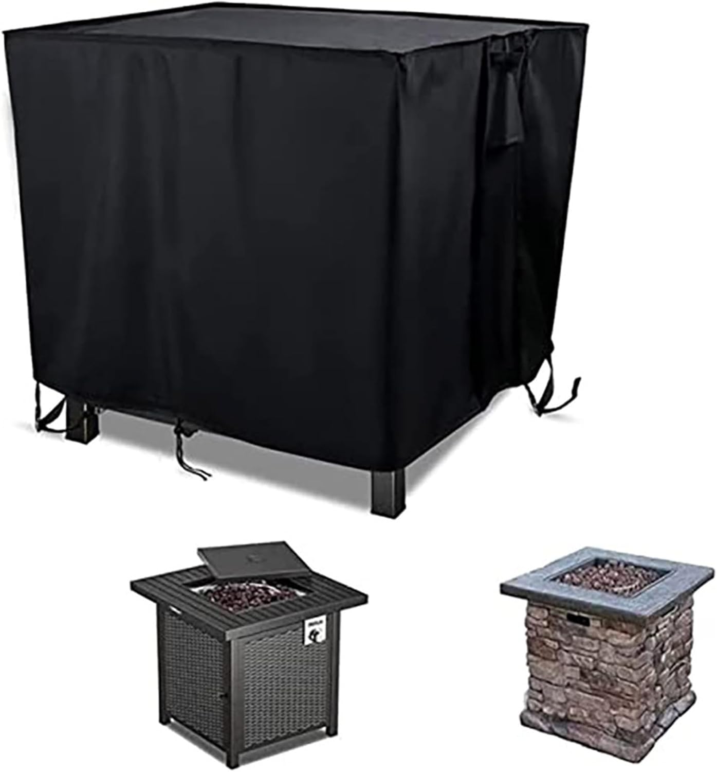 Patio Sofa Cover 210D Outdoor Square Patio Table Cover Waterproof Furniture Sofa and Chair(Silver,122x122x56cm)