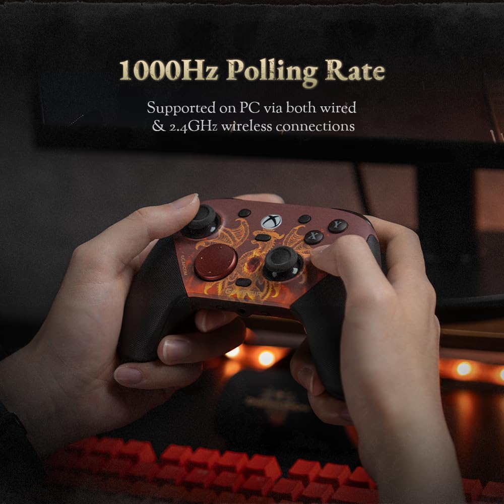 GameSir G7 Pro Controller Xbox cablato per Series X|S, Gamepad wireless per PC, Joystick TMR, Grilletti ad effetto Hall, 1000 Hz, Edizione Dragon's Dogma II