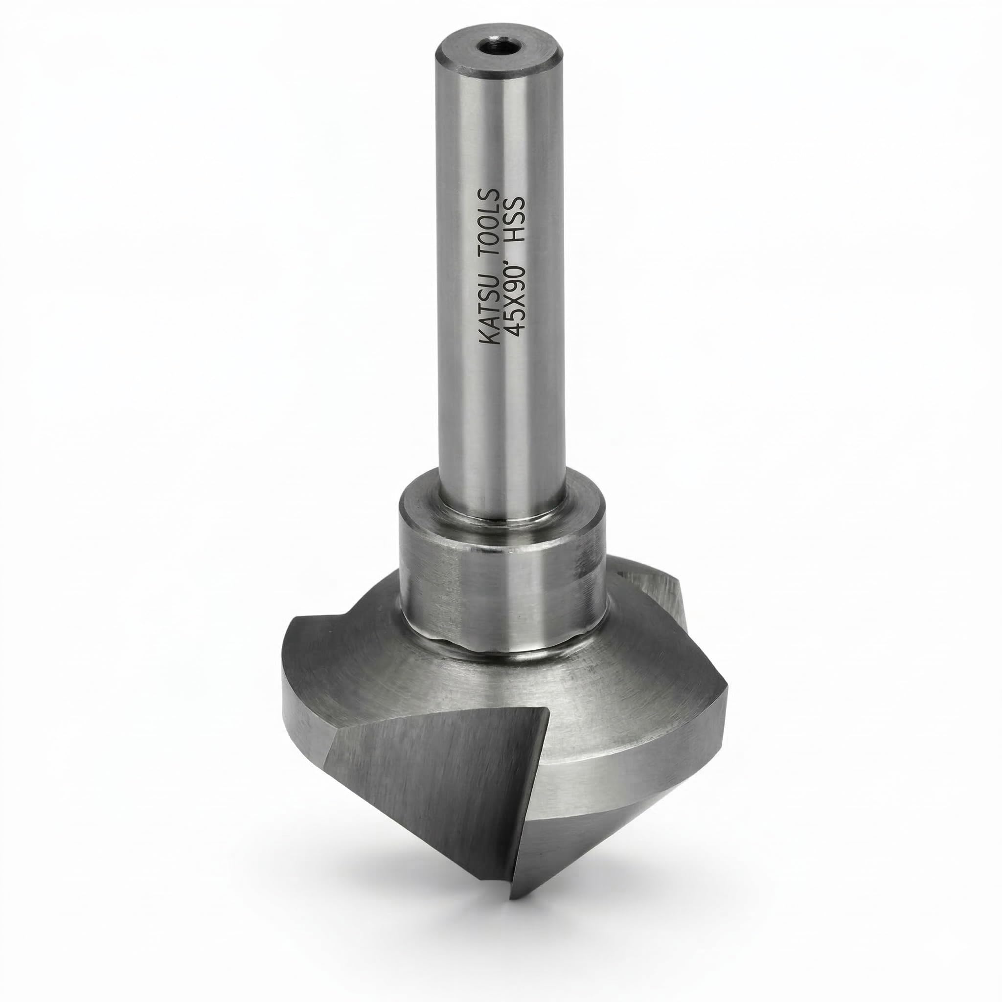 KATSU Kegelsenker Satz 90 Grad HSS 6542 Senkbohrer 45mm 3-Nuten-Fasenschneider Bohrer für Holz-Stahl-Metall-Werkzeugmaschinen, Positionierbohrer-Fräser 12740623