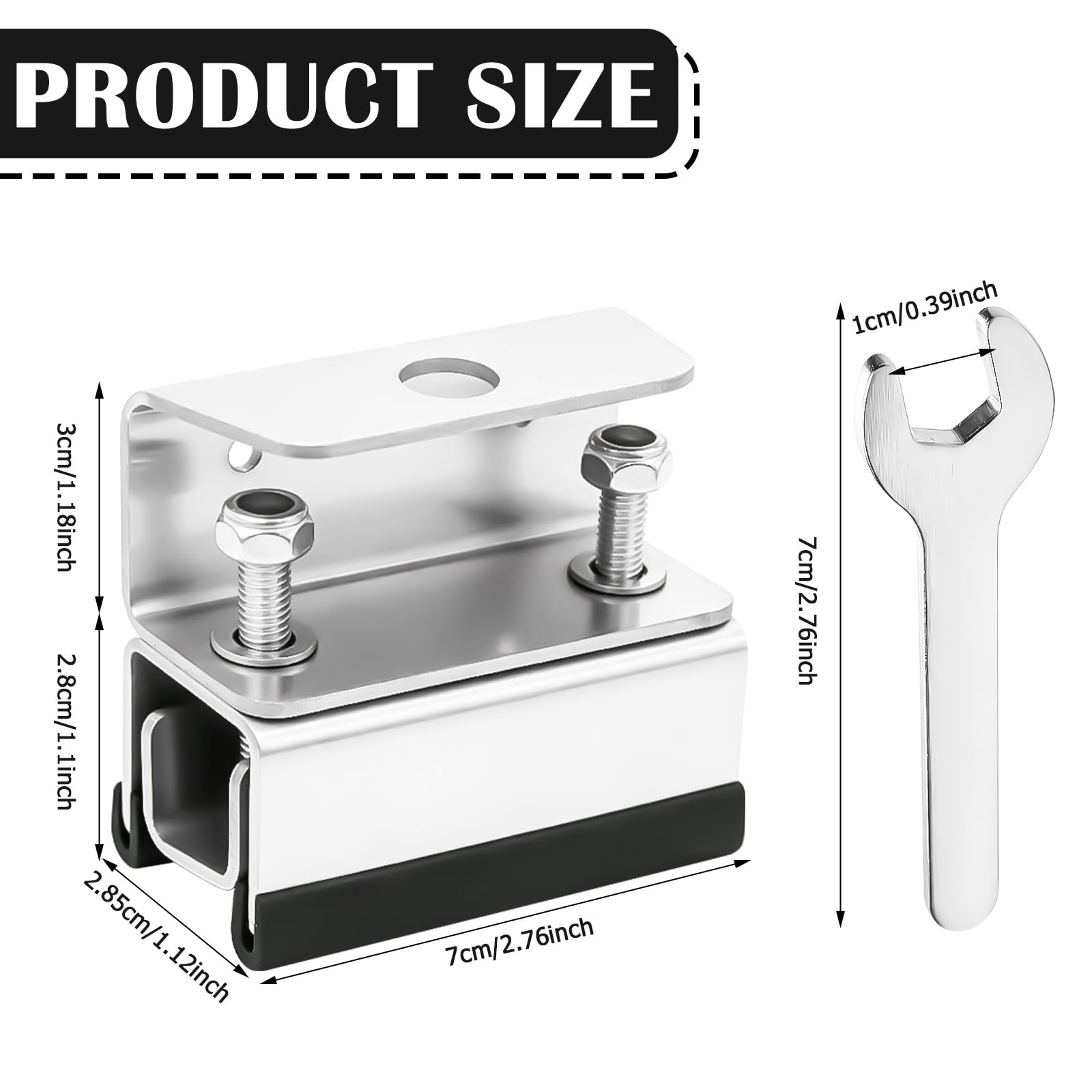 Set di 4 supporti per barre portatutto: in acciaio inox ad alte prestazioni, kit di montaggio per camper, impianti fotovoltaici