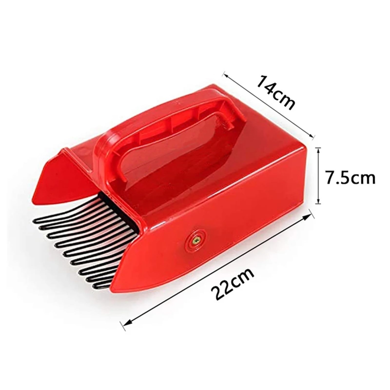 Beerenpflücker mit Metallkamm, tragbare Rechenschaufel for Blaubeeren und Himbeeren(Red)
