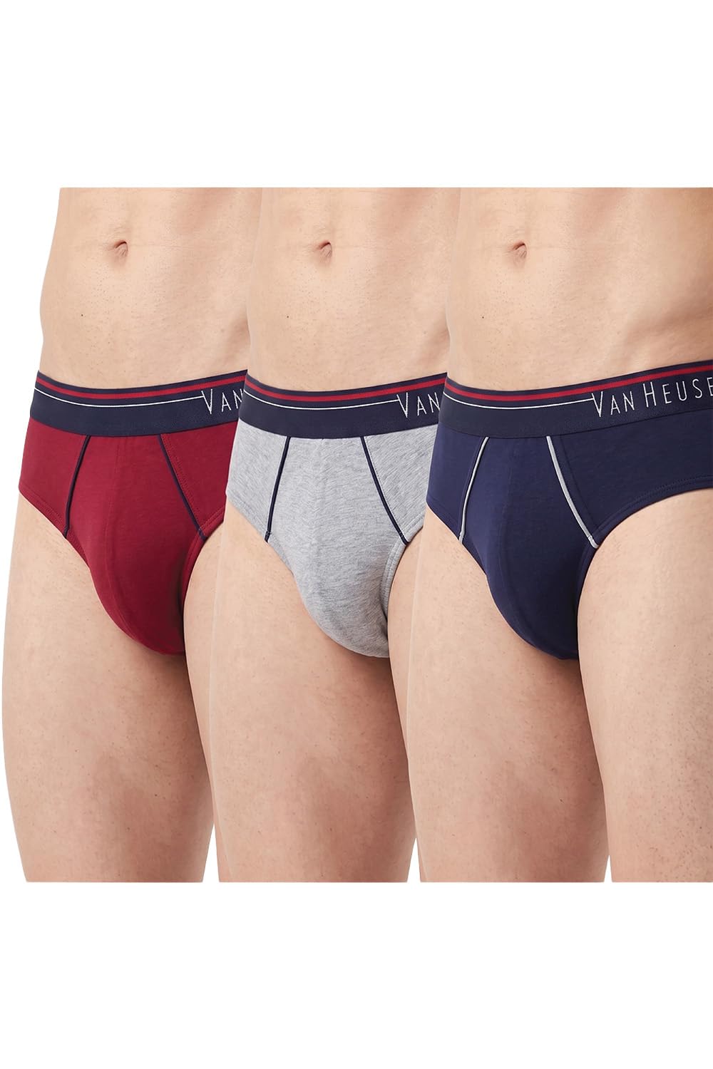 Men Briefs - 100% Cotton - Pack of 3 - Anti Bacterial, Colour Fresh, Moisture Wicking