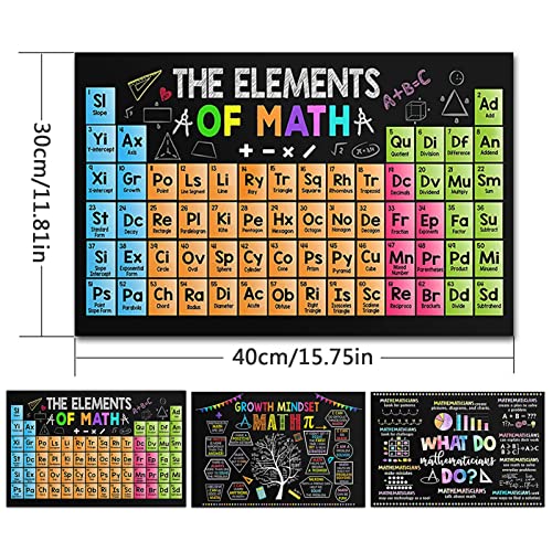 Angleliu 3 Pieces Math Posters, Educational Posters, Alphabet Poster, Classroom Posters For Primary Middle High School Classroom Decorations (3Pcs) #TOP2