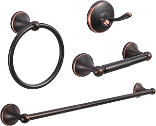 4-Piece Bathroom Hardware Set: Oil-Rubbed Bronze Bathroom Accessory Set,...