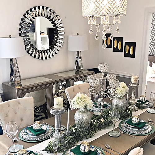 Chende Round Mirror Wall Decor, 32'' Large Decorative Mirror With Beveled Glass Frame, Modern Accent Mirror For Living Room, Foyer, Bedroom #TOP4