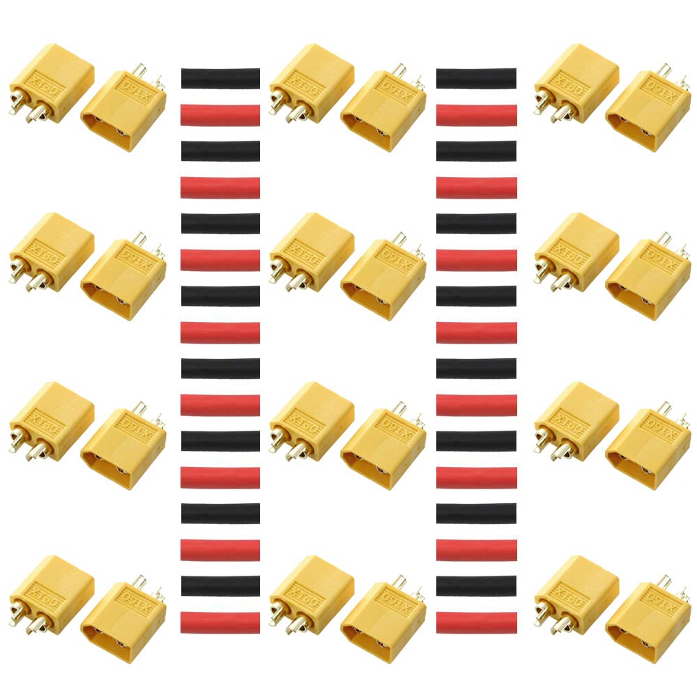 YIXISI 10 Pares XT60 XT60H Conectores de Batería, XT60H Conectores Macho Hembra, XT60H Conectores de Bala Macho Hembra, con Sheath, para Batería RC Lipo — view 15