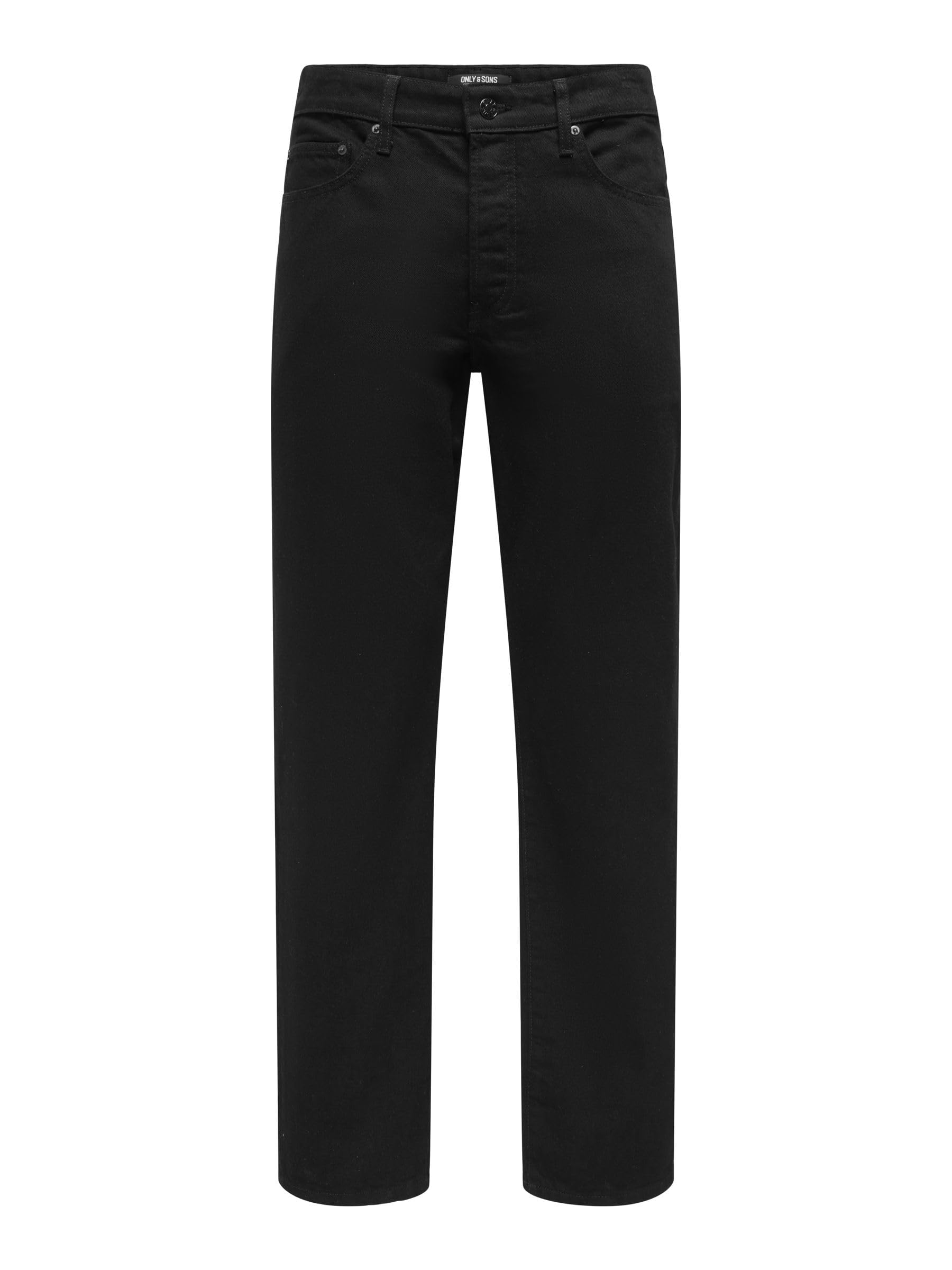 Only & Sons Mens Onsedge Str Stay Black 3425 Azg DNM Noos, Black Denim, 32W / 32L UK