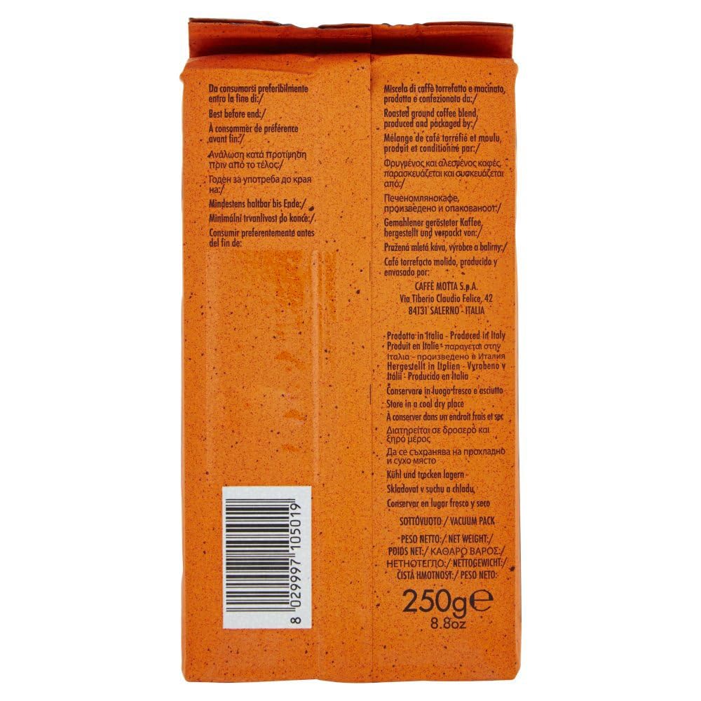 Motta Caffe L'Intenso, Caffè Macinato, caffe' italiano, Caffè Macinato, Italian Café moulu, convient pour cafetière Moka, Lot de 12x 250 gr + Italian Gourmet polpa