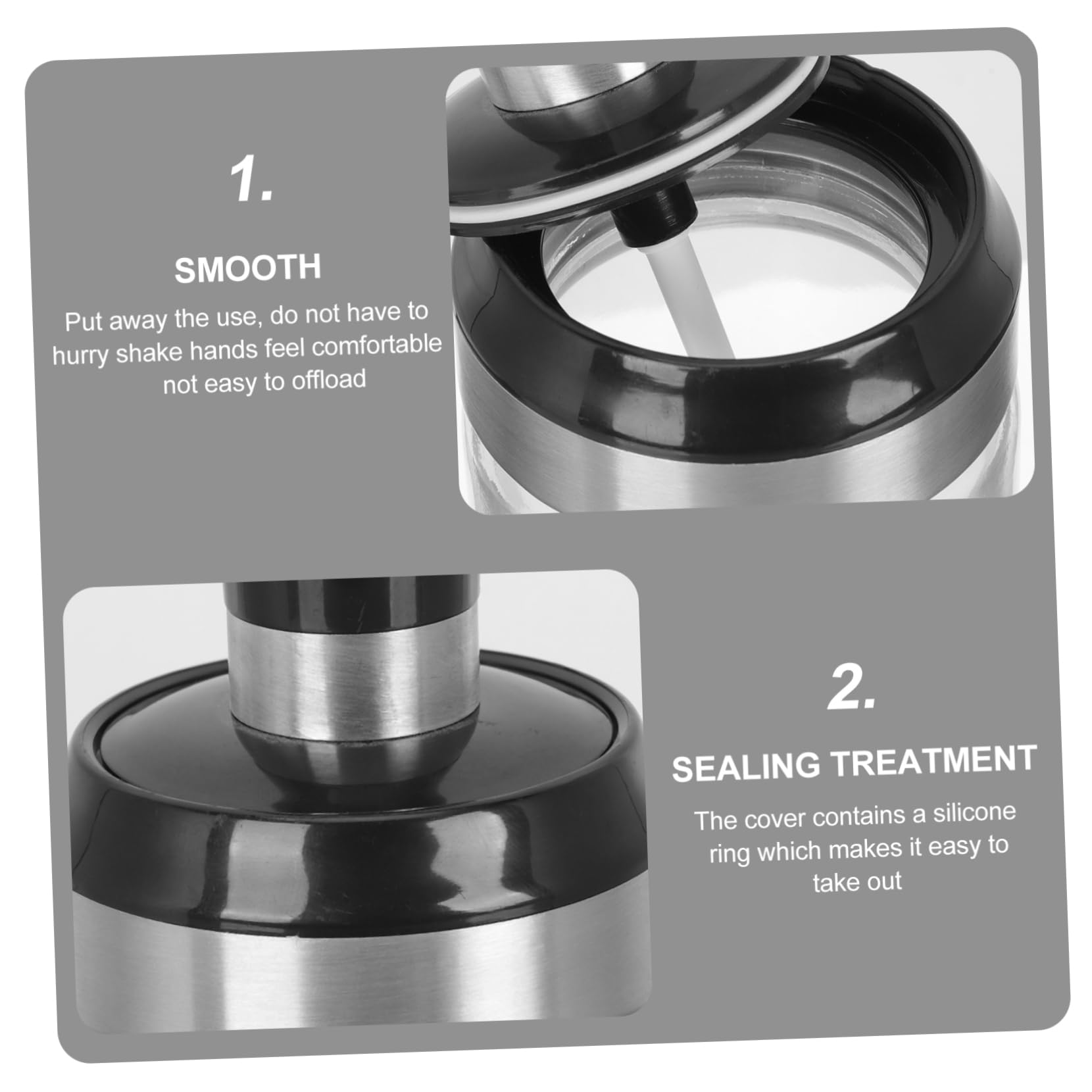 KICHOUSE Honey Bottle Squeeze Honey Jars with Spoon Honey Storage Jar Sugar Honey Holder Honey Jar with Dippers Condiment Bottle Clear Honey Dispenser Clear Jar Airtight Jar Stainless Steel