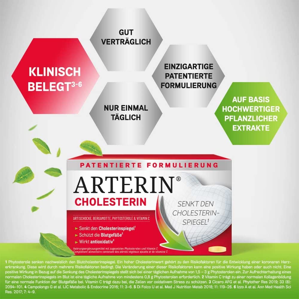 ARTERIN Cholesterin Tabletten, 30 pc Tablettes