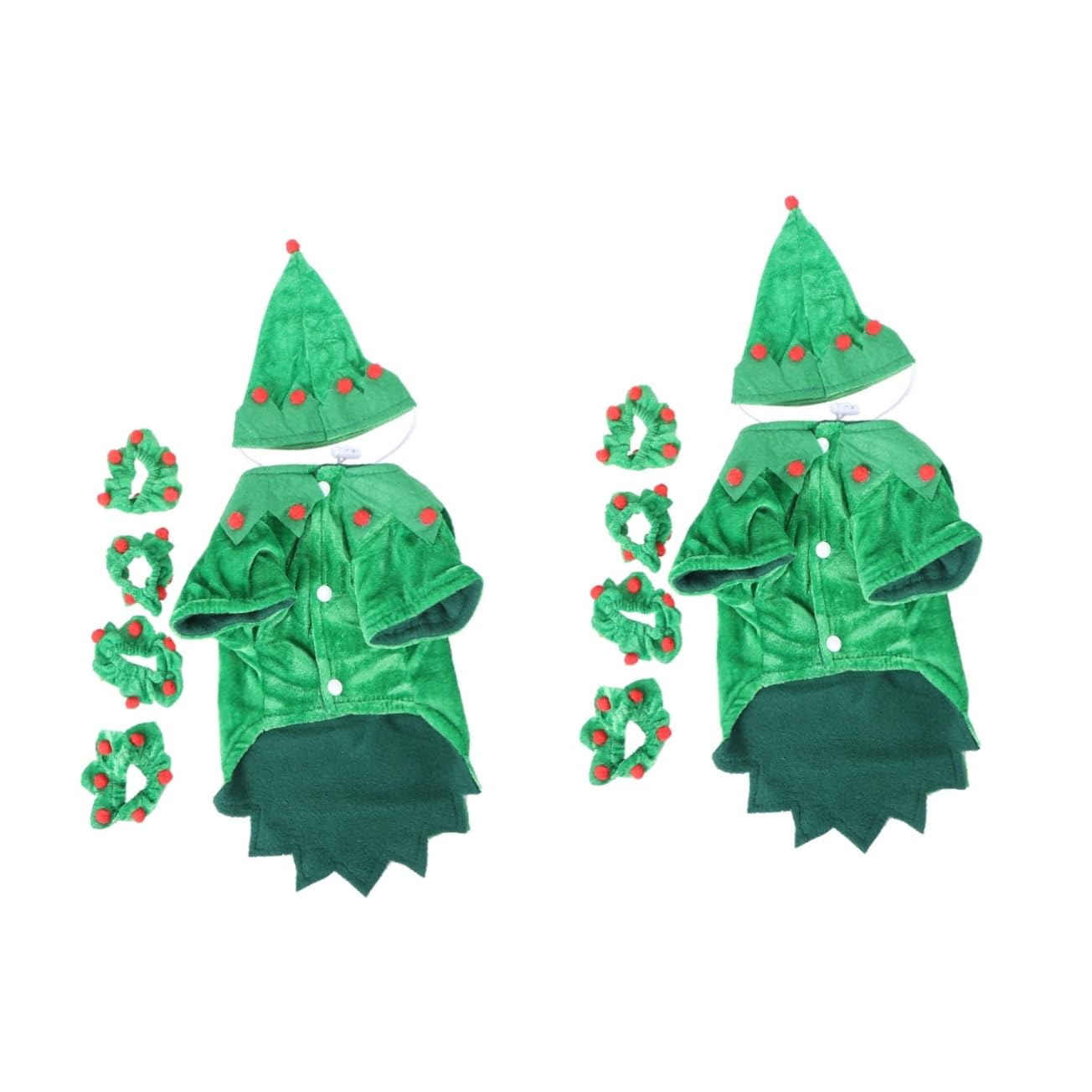 Costume de Noel pour chien chat Mipcase - Habit confortable sans stress vert de fête