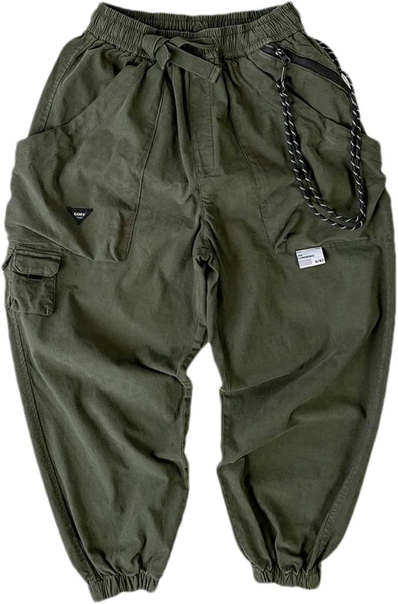 Man Streetwear Multi Pocket Casual Harem Pants for Men Clothing Harajuku Jogging Pants Korean Hip Hop Cargo Trousers