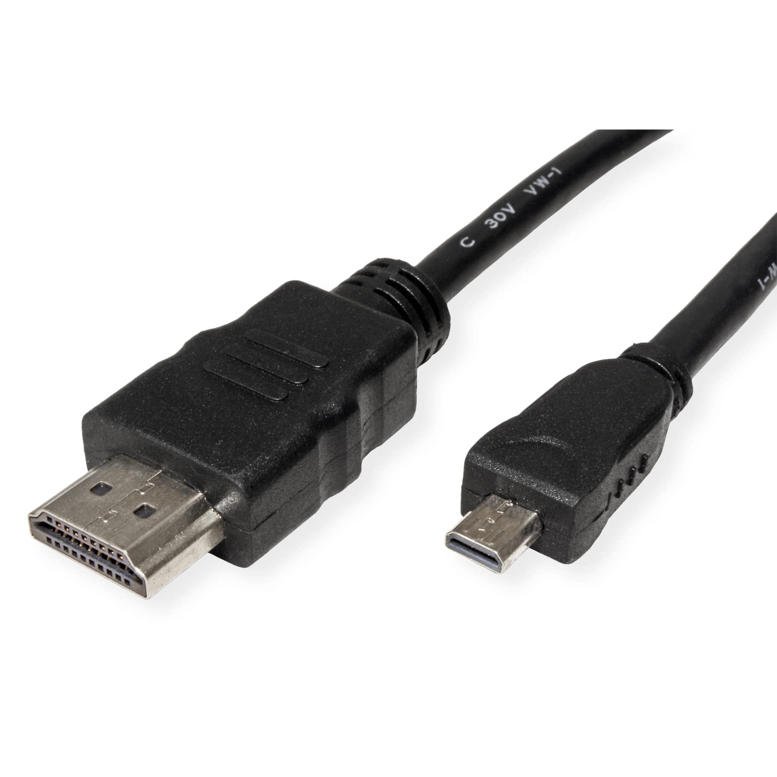 Cable HDMI de alta velocidad con Ethernet, HDMI ST - Micro HDMI ST, 2 m