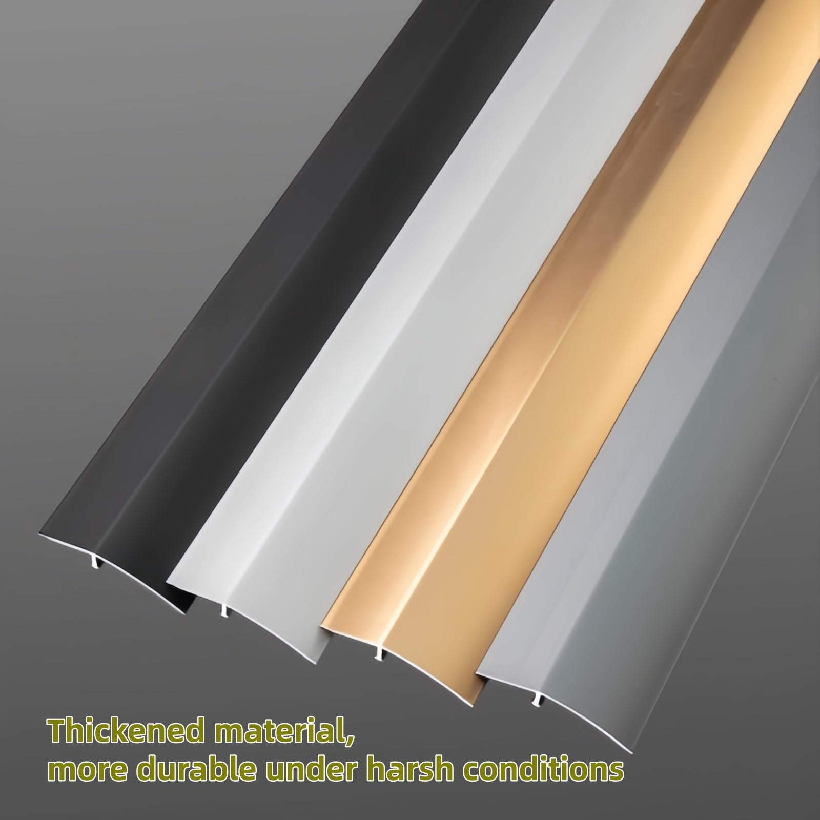 Perfil de compensación para suelos laminados, tira de transición de suelo de aluminio, 90 cm, 3 unidades, tira de umbral de puerta para nivelar suelos, ajuste de altura 7-15, 15-25 mm (gris