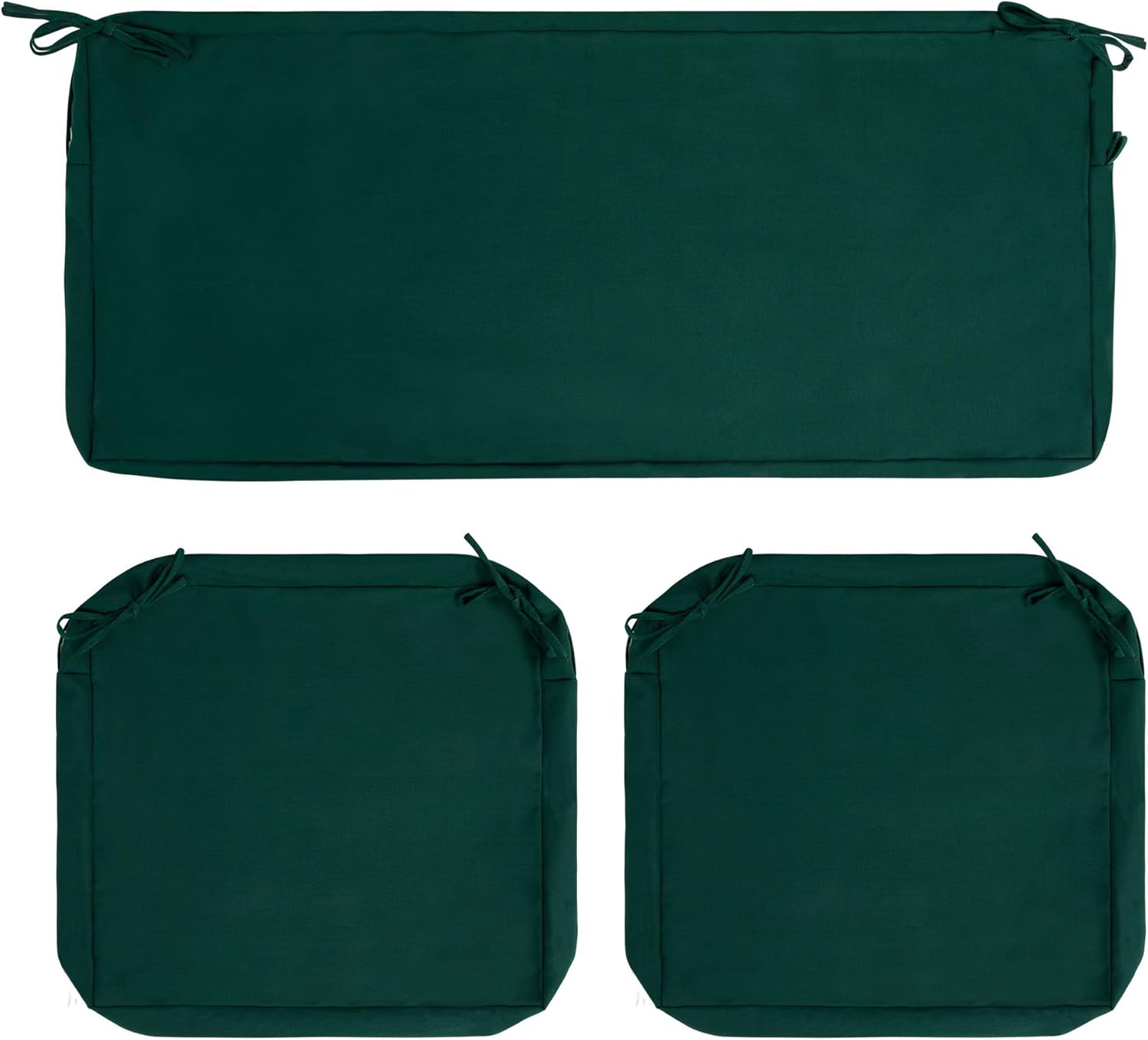 FUNHOME 1 Pack Outdoor Bench Cushion Covers 45"x18"x3" with 2 Pack Outdoor Chair Cushion Cover 22"x20"x4"